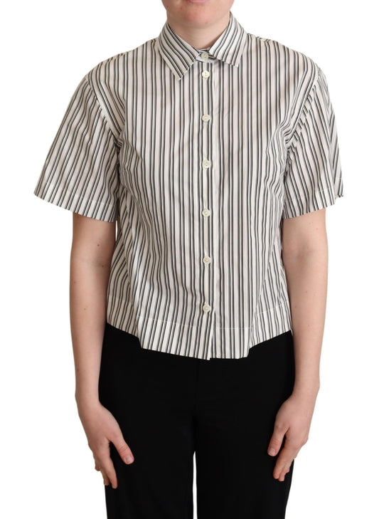 Dolce &amp; Gabbana Elegant striped cotton polo shirt