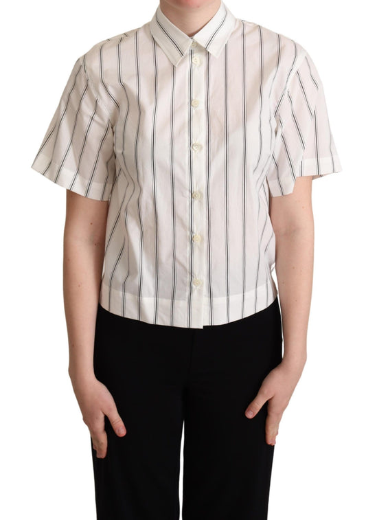 Dolce &amp; Gabbana Elegant striped cotton polo shirt