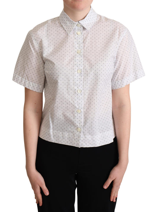 Dolce &amp; Gabbana Elegant Polka Dot Cotton Polo Shirt