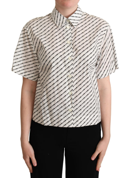 Dolce &amp; Gabbana Elegant Dotted Cotton Polo Shirt