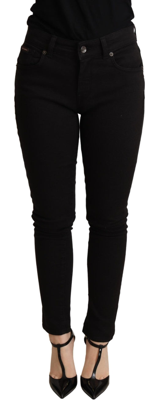 Dolce & Gabbana Elegante schlanke schwarze Skinny Jeans