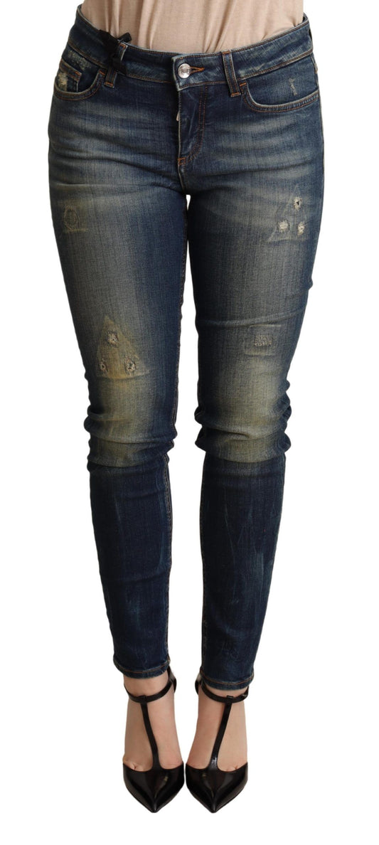 Dolce &amp; Gabbana Elegant dark blue slim-fit skinny jeans