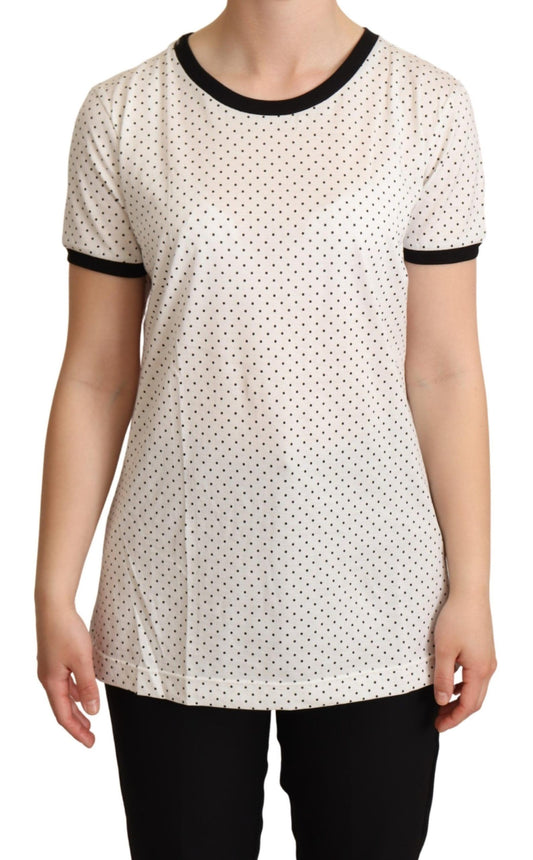 Dolce &amp; Gabbana cotton t-shirt with dotted round neck