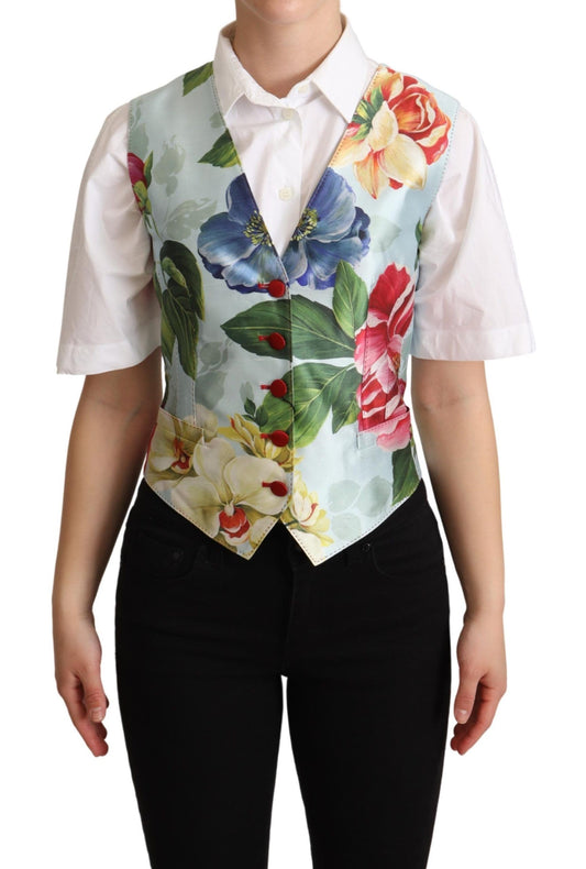 Dolce &amp; Gabbana Elegant silk vest with floral print