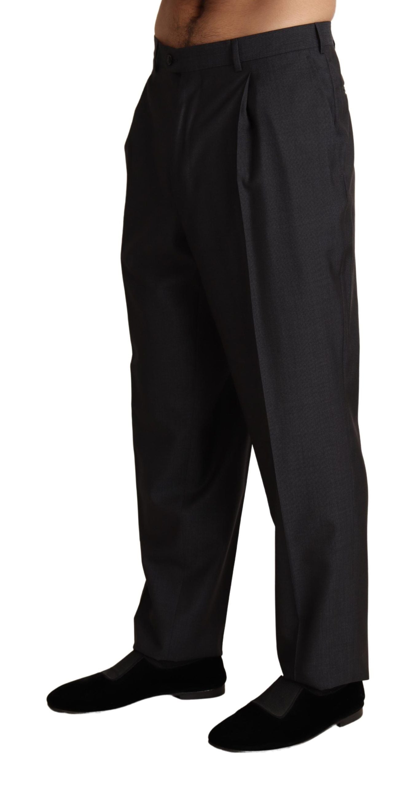 Dolce &amp; Gabbana Elegant Gray Skinny Dress Pants