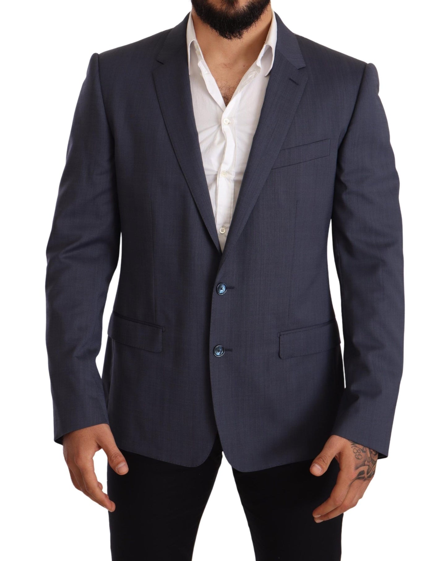 Dolce &amp; Gabbana Elegant blazer jacket in blue wool Martini