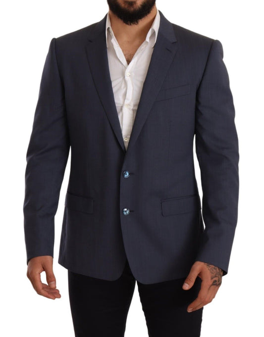 Dolce &amp; Gabbana Elegant blazer jacket in blue wool Martini