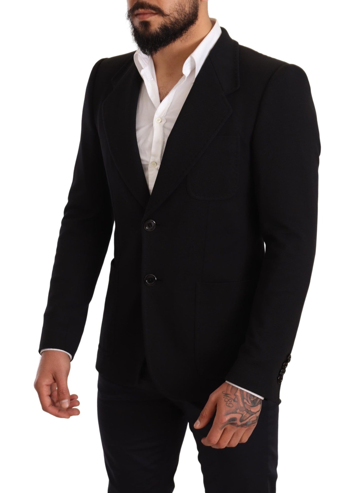 Dolce &amp; Gabbana Elegant, slim-fit blazer in black cotton