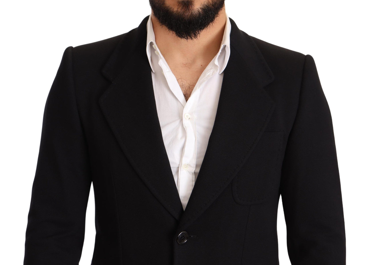 Dolce &amp; Gabbana Elegant, slim-fit blazer in black cotton