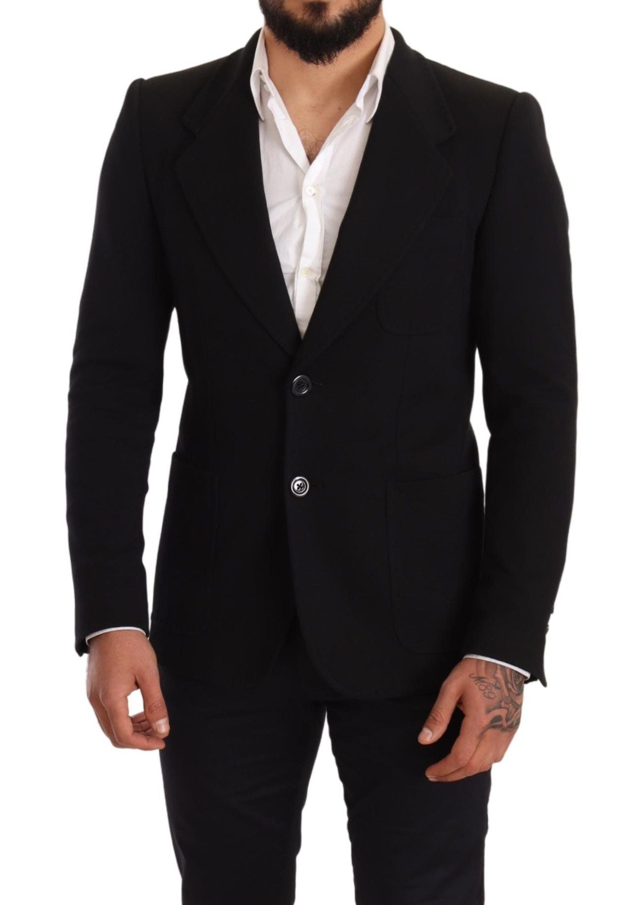 Dolce &amp; Gabbana Elegant, slim-fit blazer in black cotton