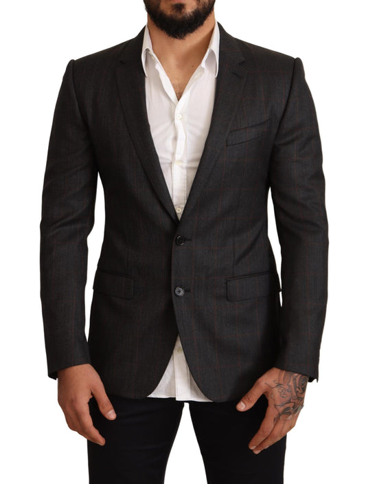 Dolce &amp; Gabbana Elegant martini blazer in gray check