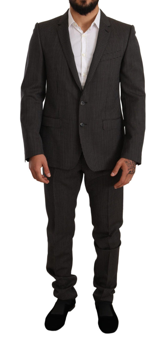 Dolce &amp; Gabbana Elegant grey wool martini suit