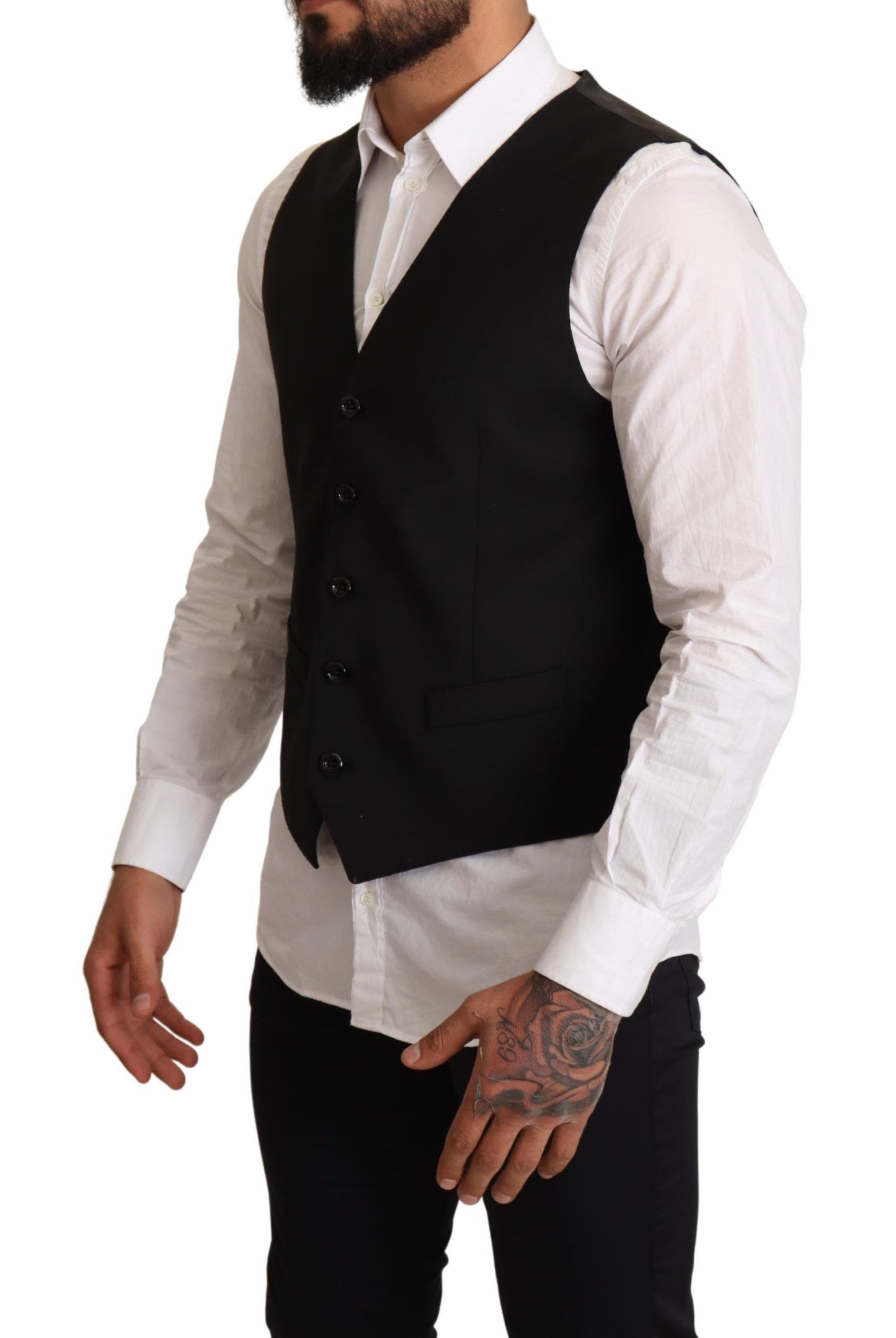 Dolce &amp; Gabbana Elegant Black Vest for Formal Occasions