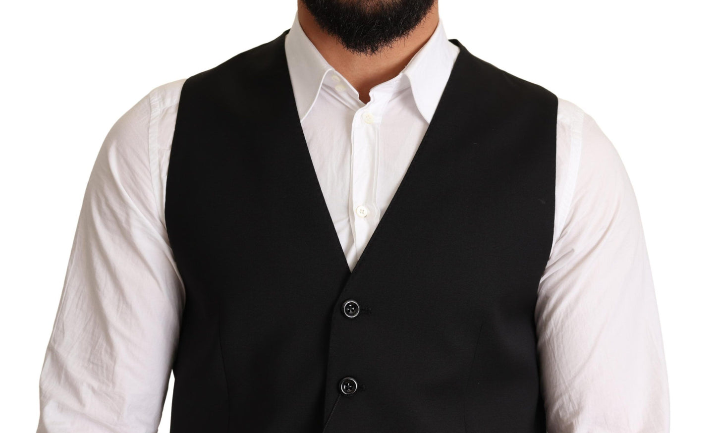 Dolce &amp; Gabbana Elegant Black Vest for Formal Occasions