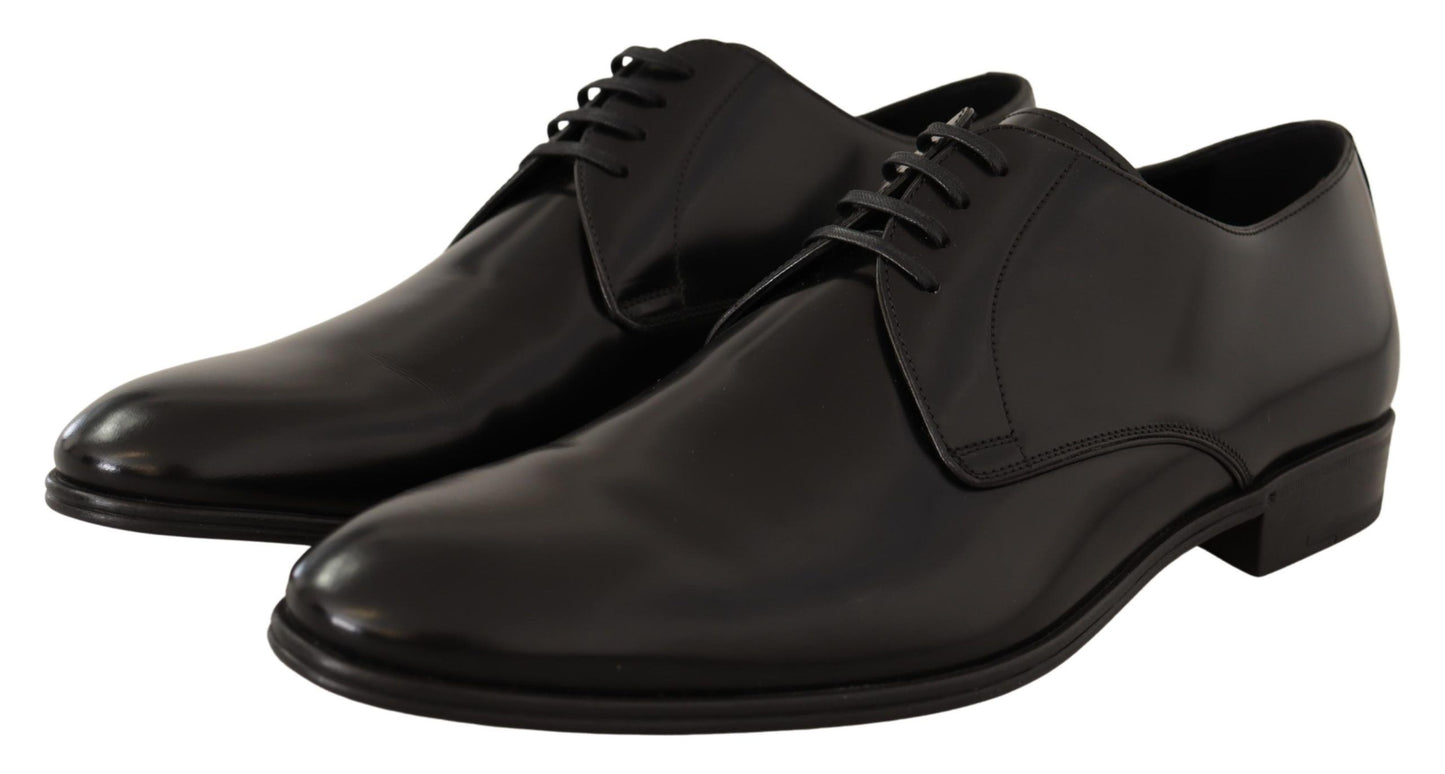 Dolce &amp; Gabbana Elegant Derby Shoes in Black Leather