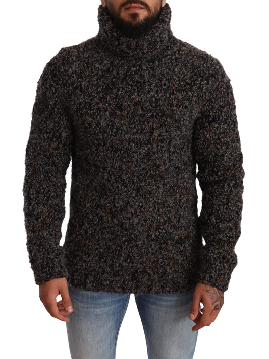 Dolce & Gabbana Eleganter gesprenkelter Rollkragenpullover aus Wollgemisch