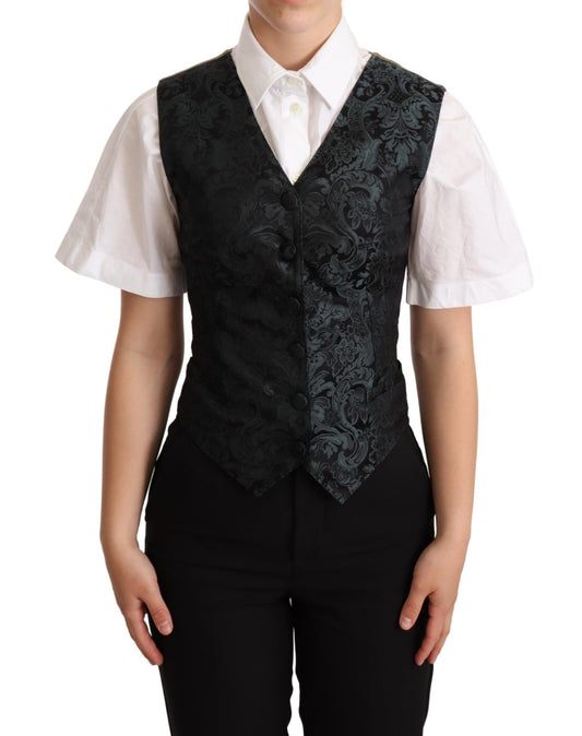 Dolce &amp; Gabbana Charming Floral Jacquard Vest