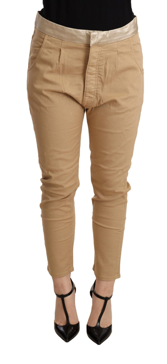 CYCLE Beige Mid Waist Slim Fit Skinny Hose