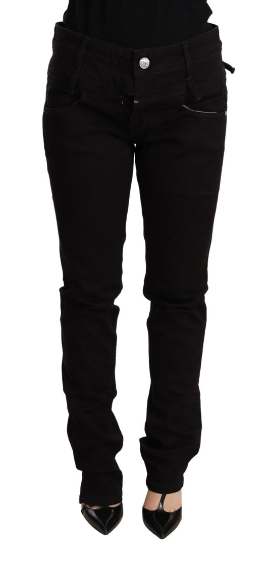 Eight chic skinny low-waisted black denim