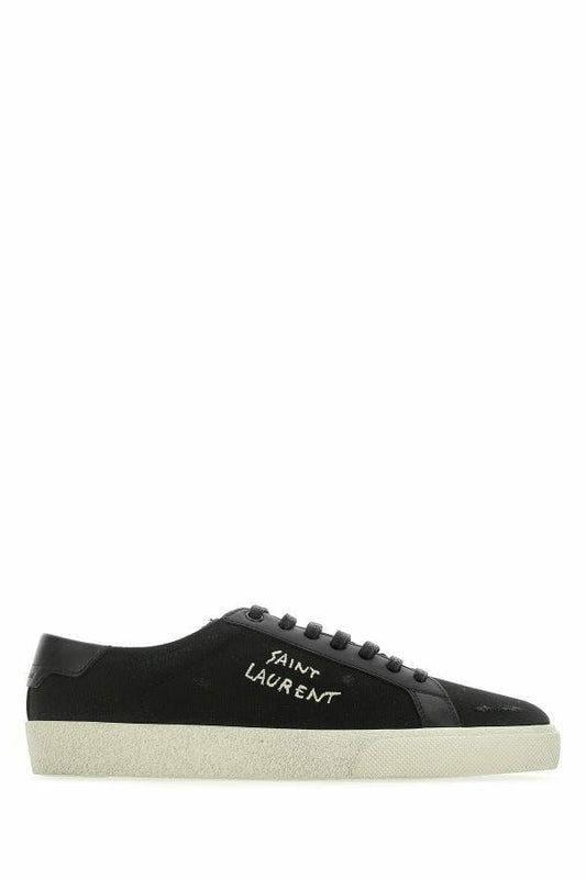 Saint Laurent Simple low-top sneakers in black canvas and leather