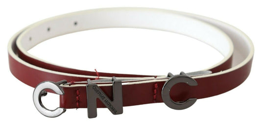 Costume National Chic chestnut brown leather fashion belt