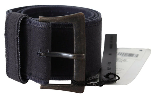 Ermanno Scervino Elegant navy blue leather belt