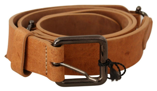 Costume National Elegant light brown fashion belt with black buckle