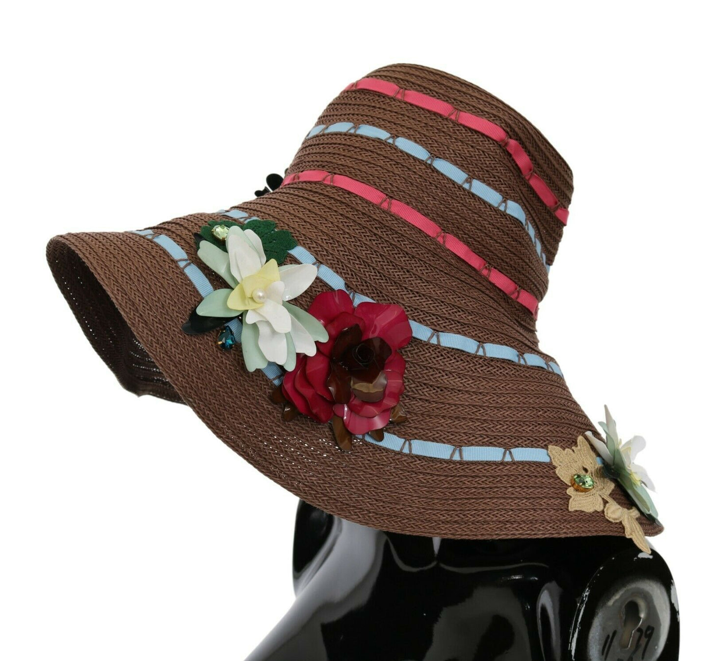 Dolce &amp; Gabbana Elegant wide-brimmed floppy hat with floral pattern