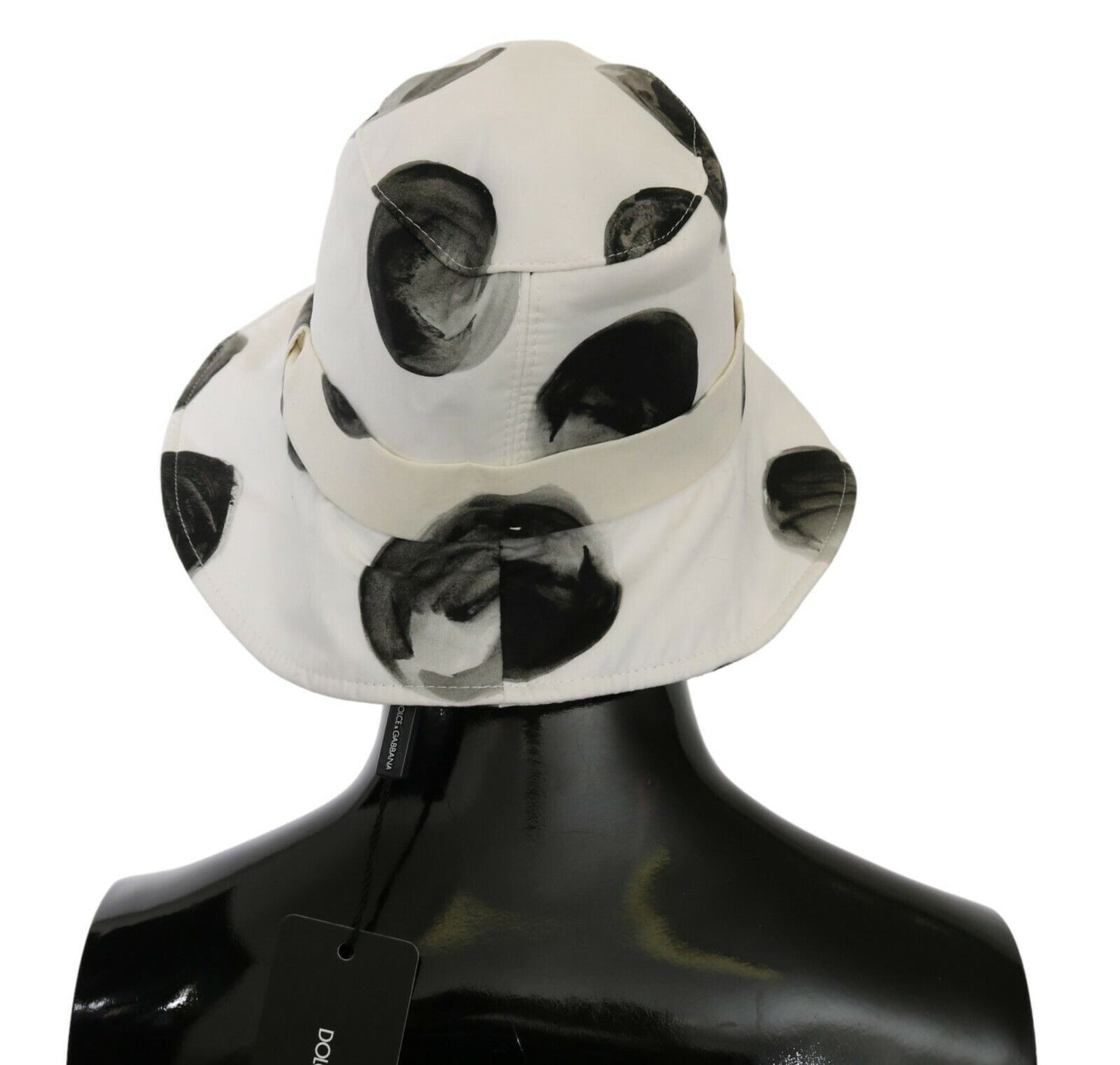 Dolce &amp; Gabbana Polka Dot Cotton Bucket Hat - White &amp; Black