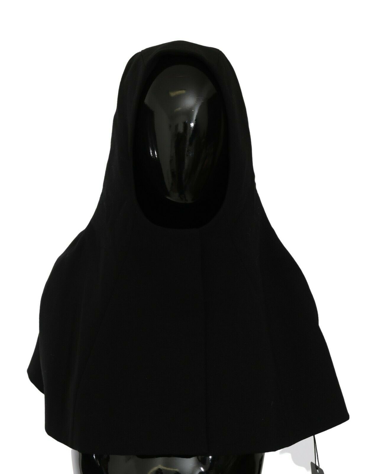 Dolce &amp; Gabbana Elegant Black Hooded Scarf Wrap