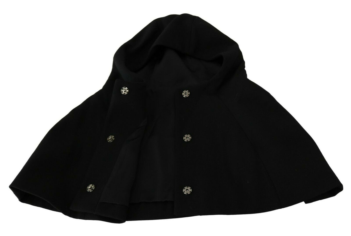 Dolce &amp; Gabbana Elegant Black Hooded Scarf Wrap