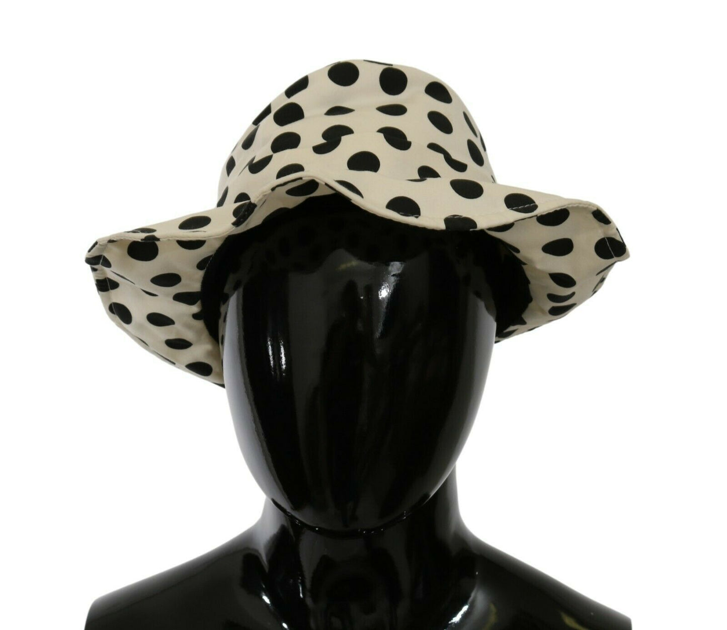 Dolce &amp; Gabbana Chic Black Dotted Trilby Hat