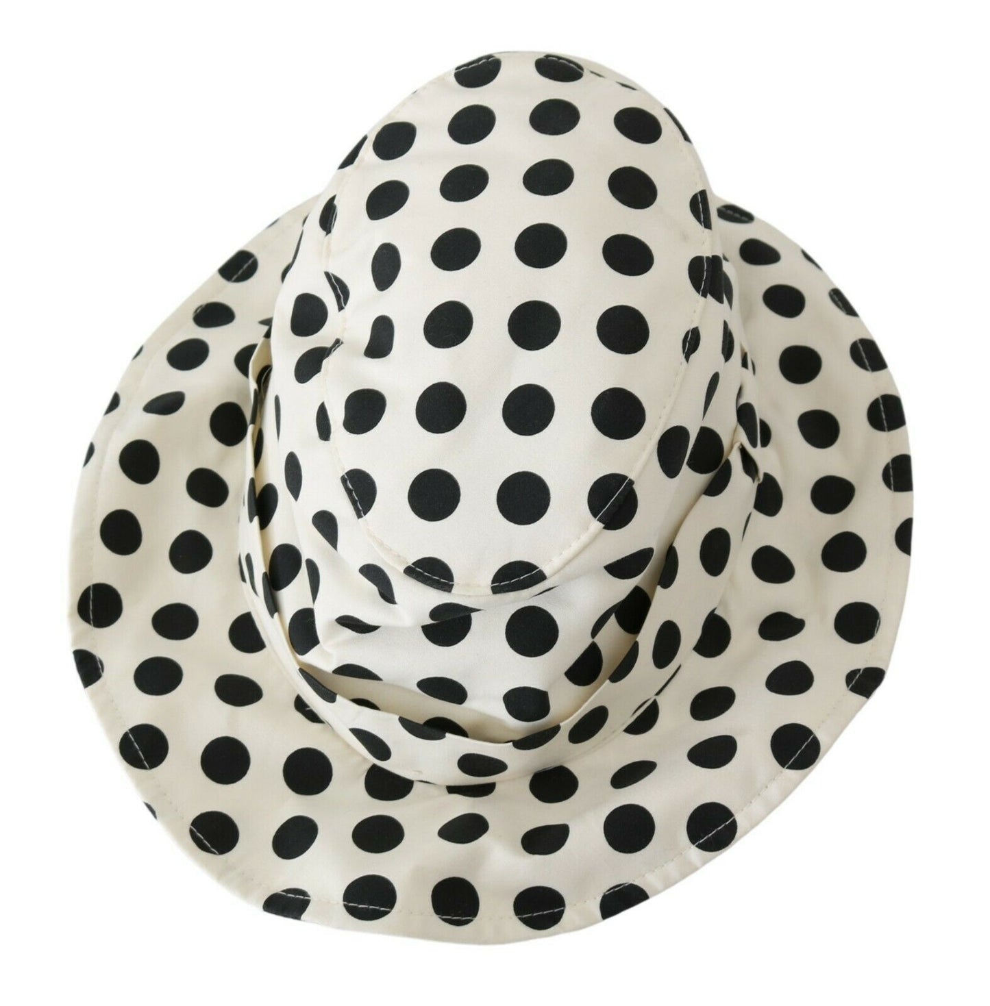 Dolce &amp; Gabbana Chic Black Dotted Trilby Hat