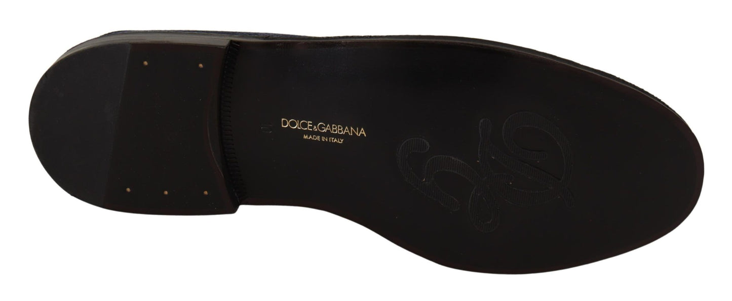 Dolce &amp; Gabbana Tyylikkäät loaferit rei'itetystä nahasta