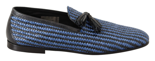 Dolce & Gabbana Elegante Loafers aus gewebtem Leder