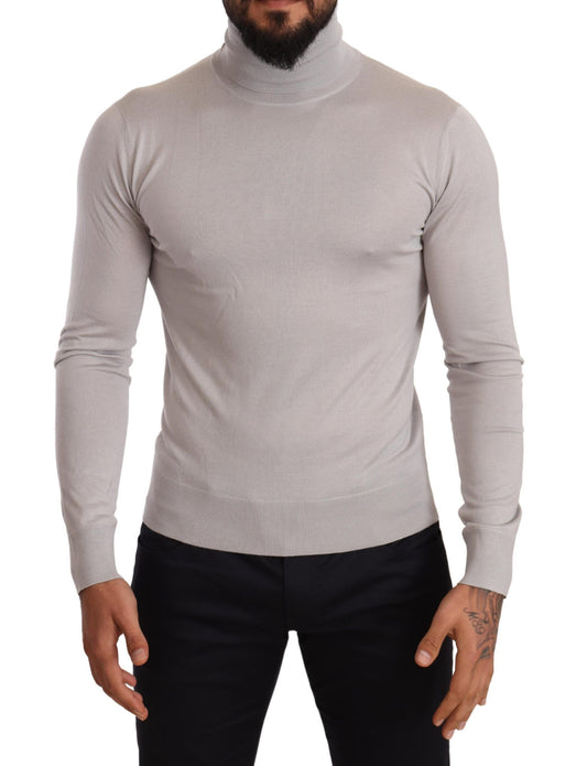 Dolce & Gabbana Eleganter Rollkragenpullover aus einer Kaschmir-Seiden-Mischung