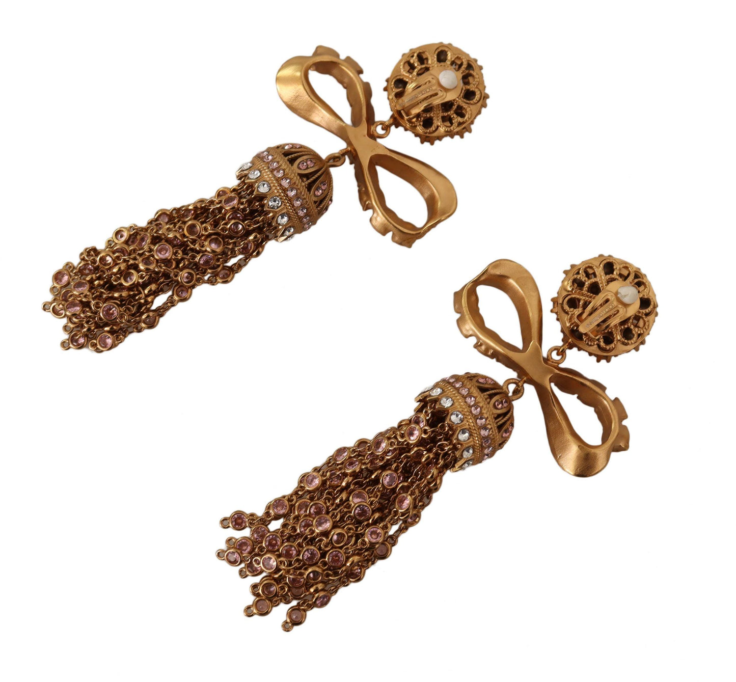 Dolce &amp; Gabbana Elegant antique gold bow earrings