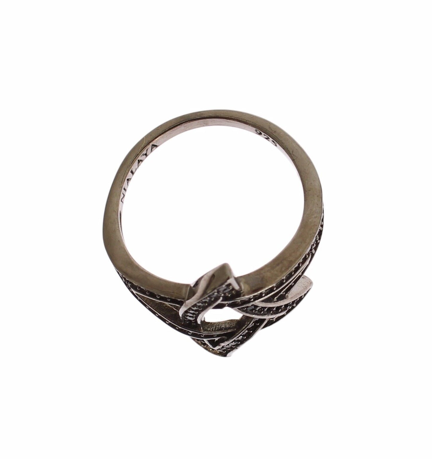 Nialaya Chic Black Rhodium Silver CZ kristallisormus