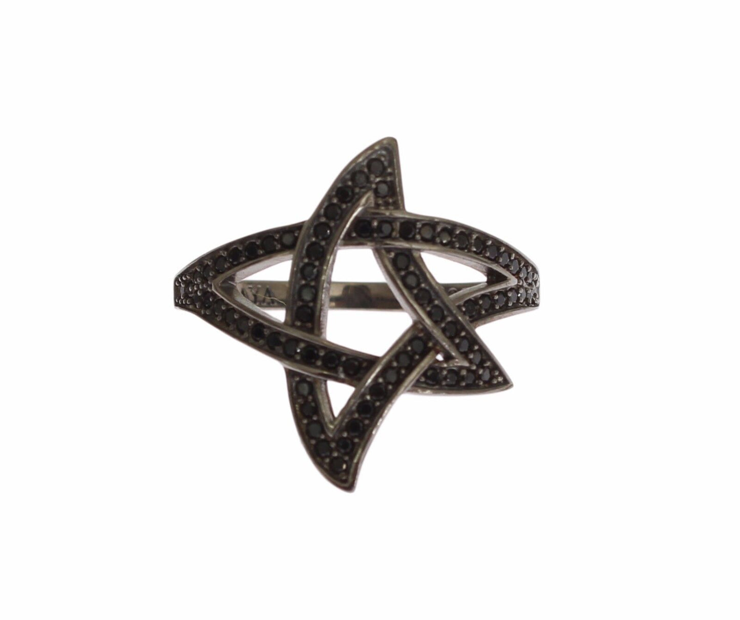 Nialaya Chic Black Rhodium Silver CZ kristallisormus
