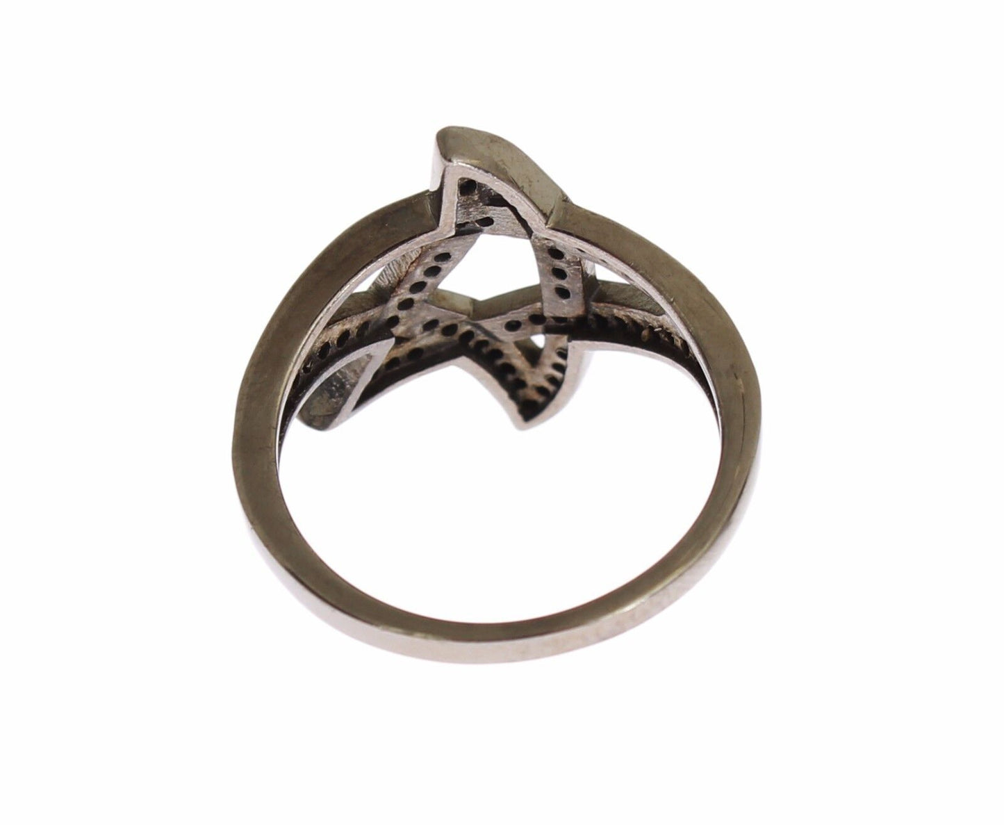 Nialaya Chic Black Rhodium Silver CZ kristallisormus