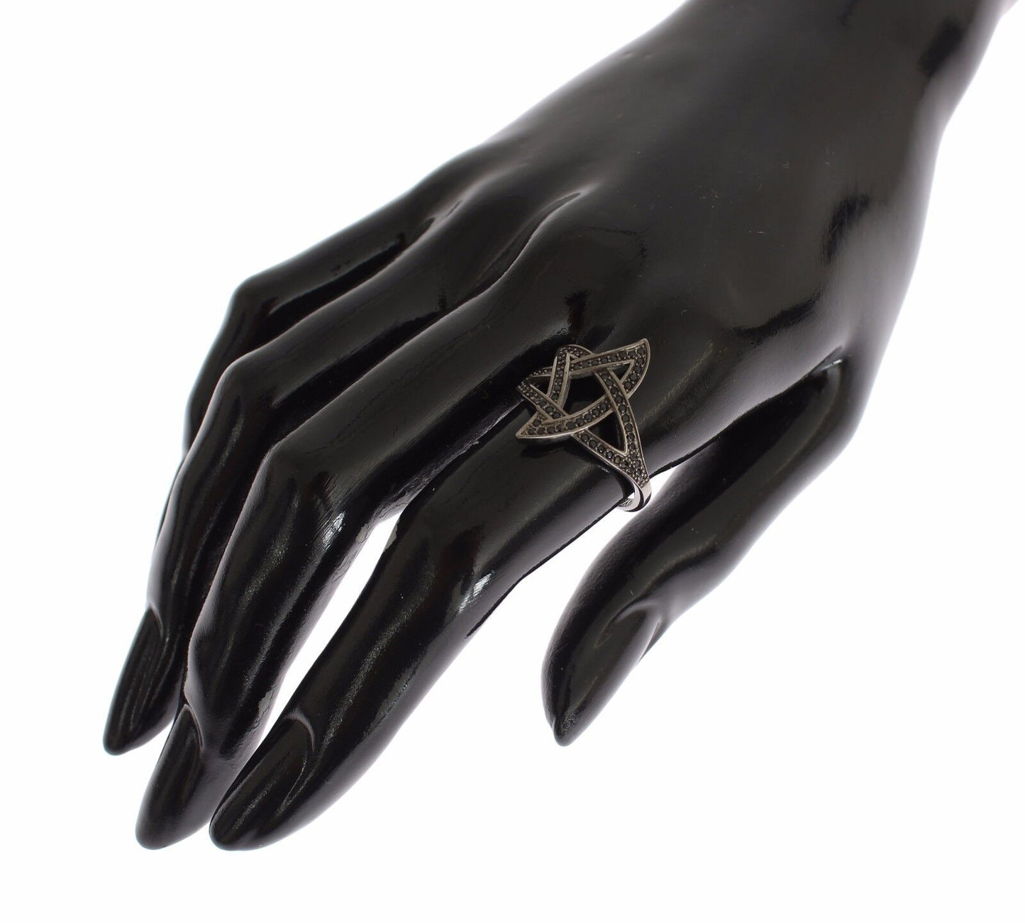 Nialaya Chic Black Rhodium Silver CZ kristallisormus