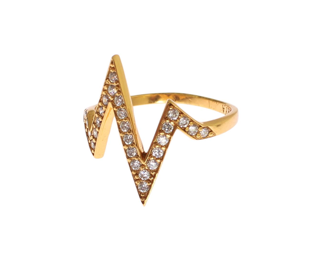 Nialaya Glamorous ring in gold-plated sterling silver