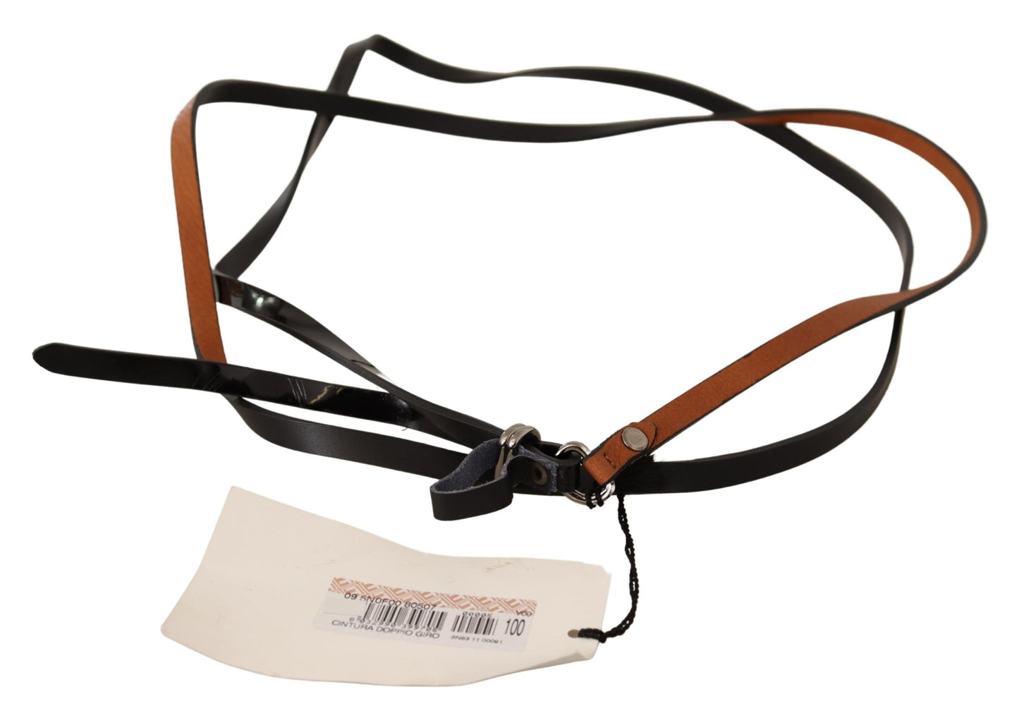 Costume National Elegant Brown Leather Belt for Fashion