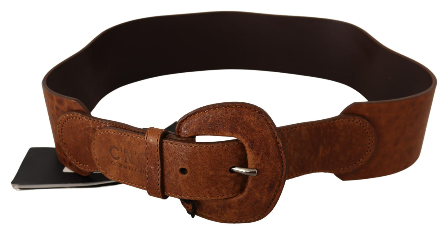 Costume National Elegant Brown Leather Belt for Fashion