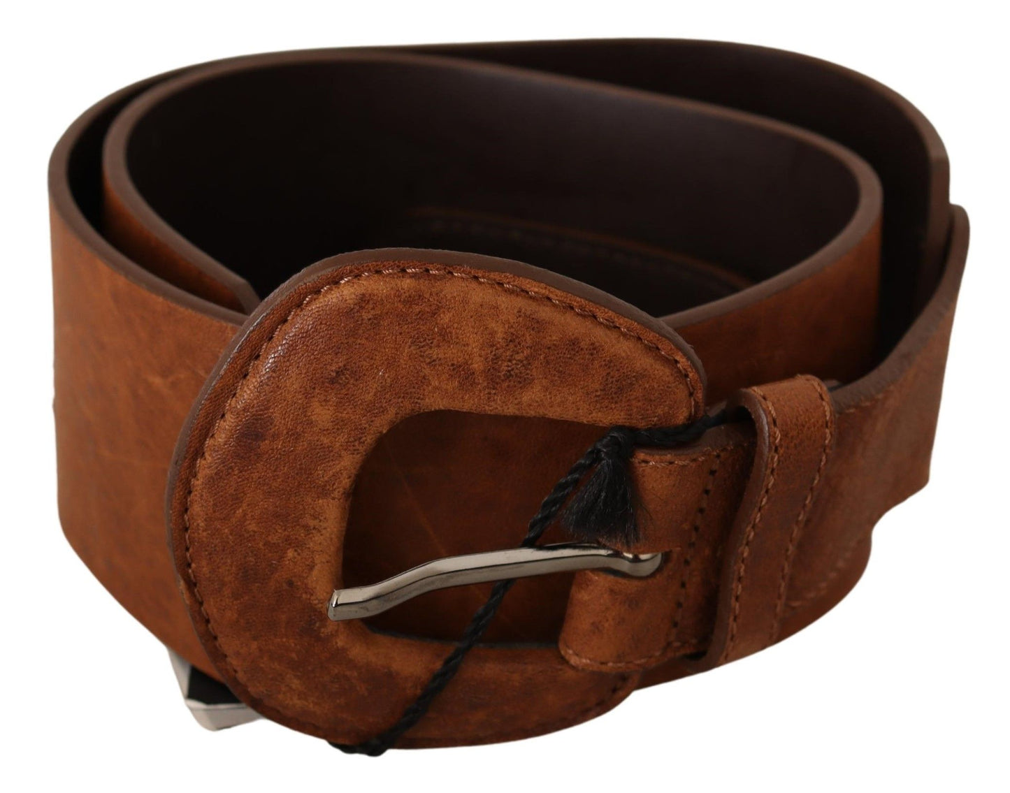 Costume National Elegant Brown Leather Belt for Fashion