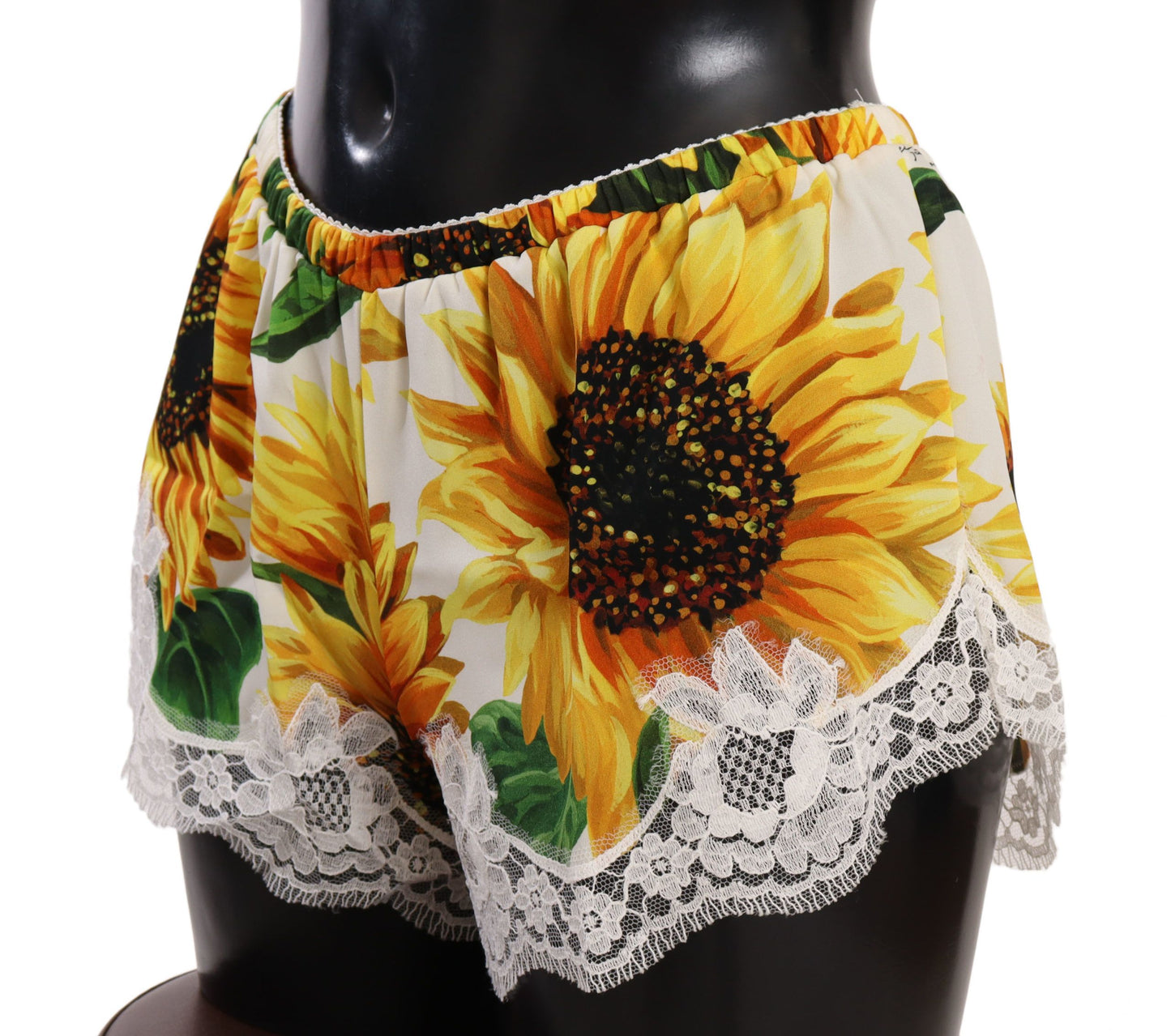 Dolce &amp; Gabbana Sunflower Lace Lingerie Shortsit - Silk Blend