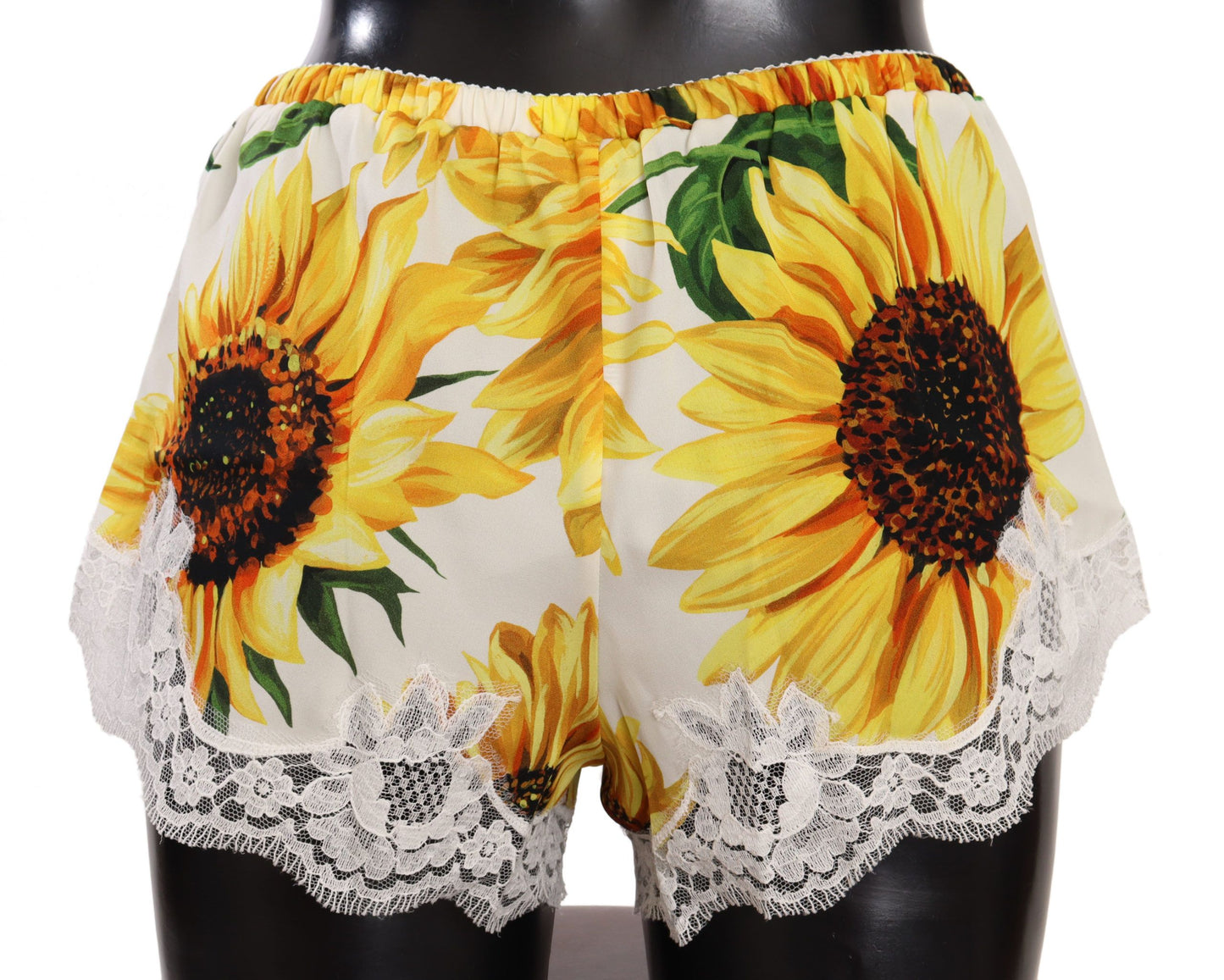 Dolce &amp; Gabbana Sunflower Lace Lingerie Shortsit - Silk Blend