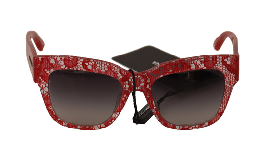 Dolce & Gabbana Elegante Sonnenbrille mit sizilianischem Spitzeneinsatz