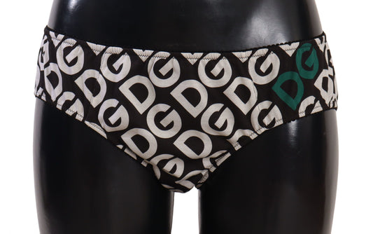 Dolce & Gabbana Schicke schwarz-weiße DG Logo Print Hose