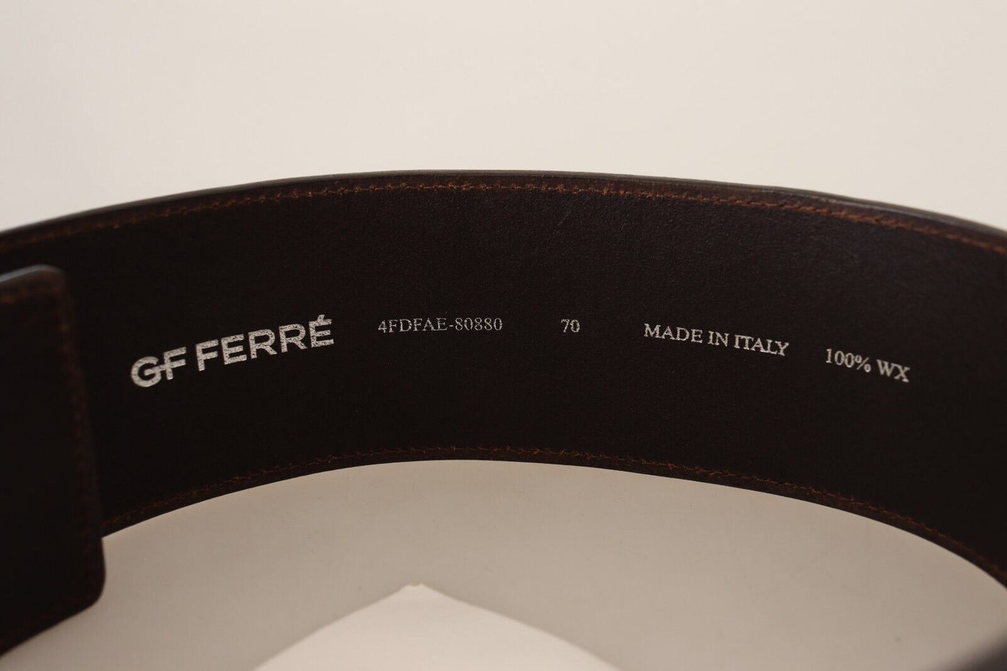 GF Ferre Elegant fashion belt made of genuine leather - Chic Brown